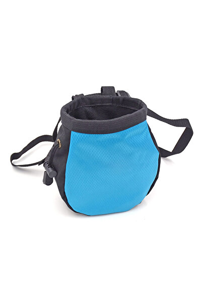 Choice حقيبة طباشير تسلق الصخور الزرقاء مع حزام وجيب بسحاب للياقة البدنية وصا...