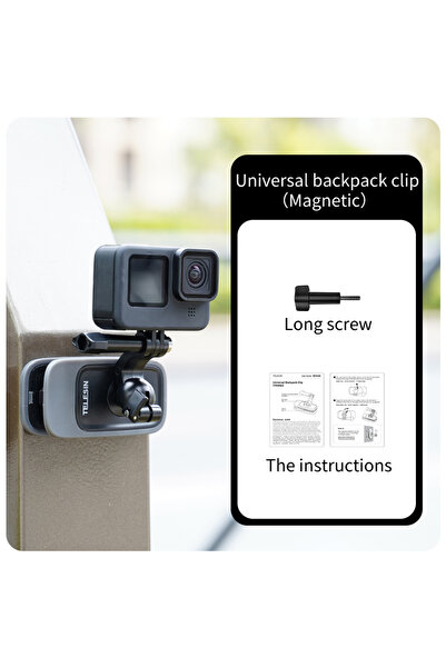 Choice مع مشبك تثبيت مغناطيسي على الظهر من TELESIN يدور 360 درجة لكاميرا GoPr...