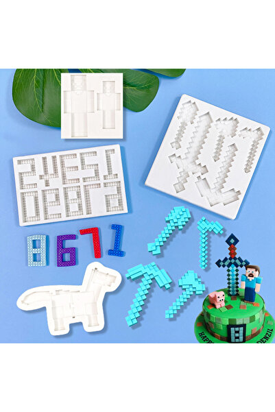 Choice SL3424-5 "مكعبات بناء جرو صغير" قالب سيليكون سائل من أربع قطع لخبز كعكة الشوكولاتة