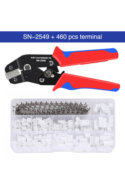 Choice1 SN-2549 460pcs Ratcheting Crimping Plier for PH2.0/XH2.54/2.54/2.8/3....