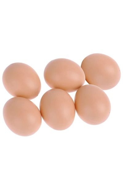 Choice كما هو موضح، 6 قطع من البيض المزيف الرخيص، بيض خشبي مزيف على شكل دجاجة...