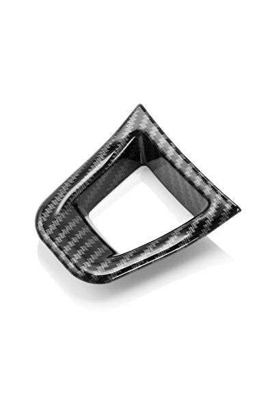 Choice غطاء تزيين عجلة قيادة السيارة من ألياف الكربون، ملصق تزييني لسيارة فول...