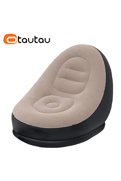 Choice coffee sofa-no pump OTAUTAU Inflatable Lounger with Footstool Ottoman Chaise Lounge Recliner Outdoor