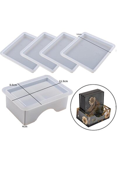 Choice مجموعة قوالب سيليكون راتنجية لثلاث قواعد أكواب، تتضمن قوالب دائرية ومر...