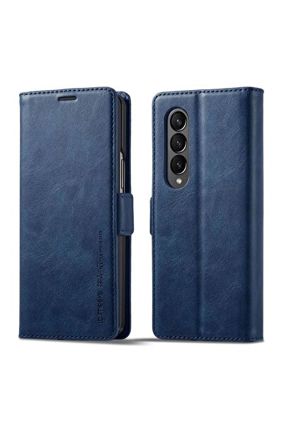 Choice جراب جلدي أزرق أنيق لهاتف Galaxy Z Fold 7، متوافق مع هواتف Z Fold 7 و6...