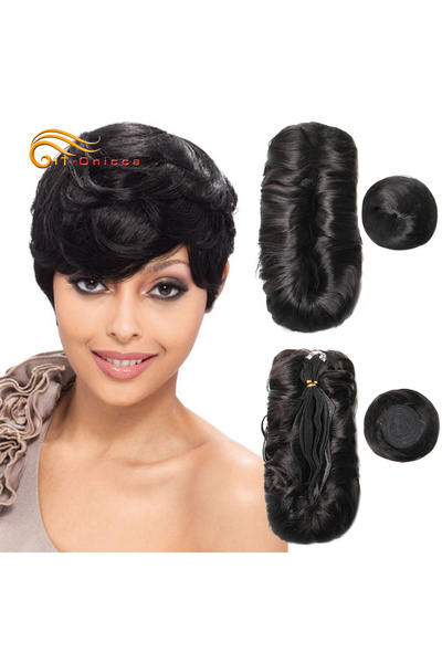 Choice 3، 4، 5 بوصة، 1B، 28 قطعة، حزم شعر بشري مجعد، حزم شعر برازيلي، حزم شعر بشري قصير