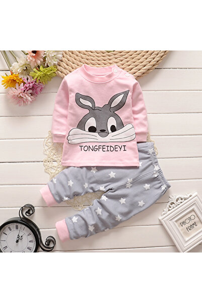 Choice 24M P4 Cotton Baby Girl Sleepwear Suits Autumn Winter Newborn Underclothes 2pcs Kids Clothes Set Sp