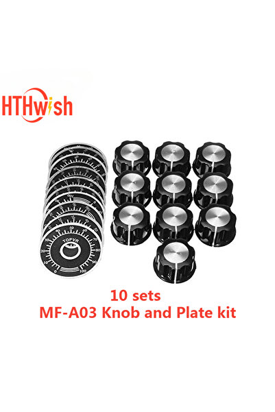 Choice 10 مجموعات من مجموعة مقبض مقياس الجهد 6 مم MF-A03 مقبض قرصي ومقبض البا...