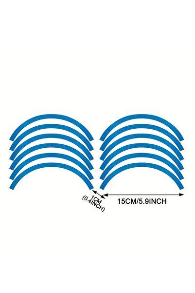 Choice SKY BLUE 1 set of electric scooter reflective stickers waterproof reflective wheel stickers for Nine