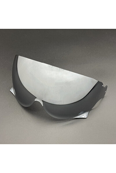 Choice واقي وجه فضي اللون من JO لخوذة SHOEI CJ-3 JO EX-Zero، عدسة واقية من الأشعة فوق البنفسجية، مطلية بالكهرباء، ملحقات خوذة