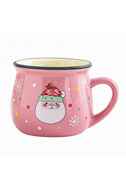 Choice 150ml Pink Santa Ceramic Christmas Mug Cartoon Santa Mousse Cup Coffee Cup For Office Home Baking De