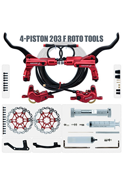 Choice أدوات دوارة حمراء 203، فرامل قرصية هيدروليكية رباعية المكابس من زووم HB-876E، سكوتر كهربائي قابل للطي 203 جبلي