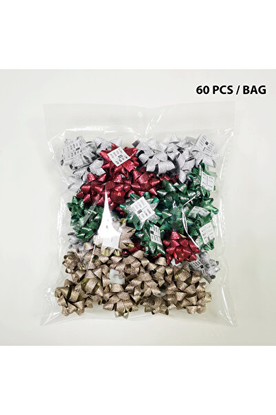 Choice ٦٠ قطعة متنوعة من فيونكات النجوم مقاس ١٫٥ بوصة، تغليف في علبة هدايا، ف...