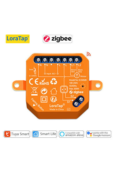 Choice وحدة ZigBee، وحدة مفتاح ستائر ZigBee من LoraTap، ستائر كهربائية بمحرك،...