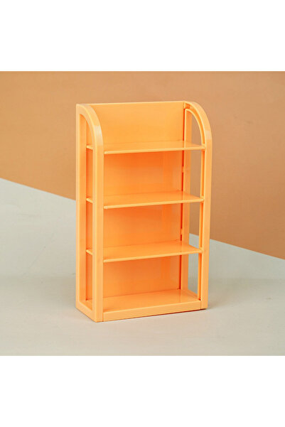 Choice حامل عرض رفوف سوبر ماركت مصغر برتقالي اللون بمقياس 1:12، يُستخدم كديكو...