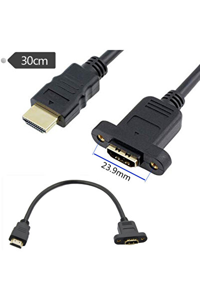 BSN كابل تمديد HDMI بطول 0.3 متر، بجهد 1.4 فولت، من ذكر إلى أنثى، مع حامل لوح...