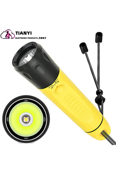 Choice مصباح غوص أصفر ثابت التركيز قابل للشحن عبر منفذ USB، مصباح غوص احترافي، 1800 لومن