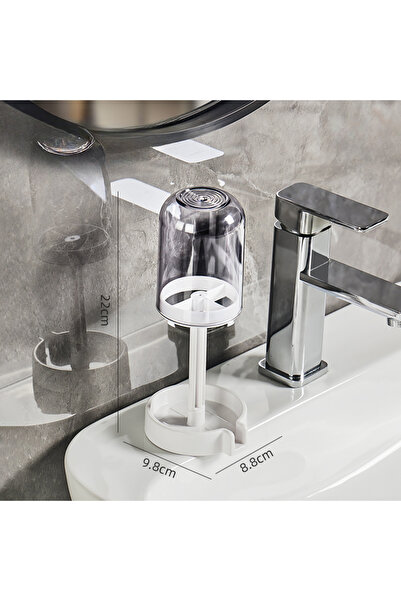 Choice حامل فرشاة أسنان بنفسجي اللون مع غطاء واقٍ من الغبار، وتصميم لتصريف ال...