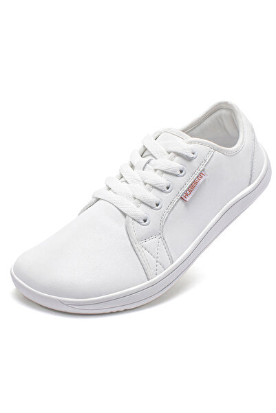 Choice 43 White HOBIBEAR Minimalist Shoes for Men Women Wide Toe Barefoot Zero Drop Shoes Casual Artificial