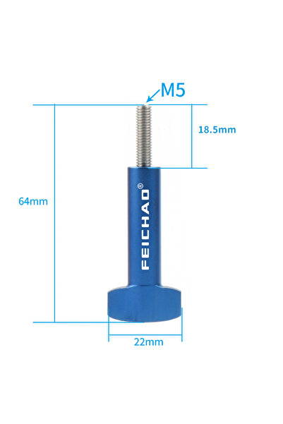 Choice برغي يدوي أزرق M5 للغوص والغطس، برغي إبهام من الفولاذ المقاوم للصدأ ور...
