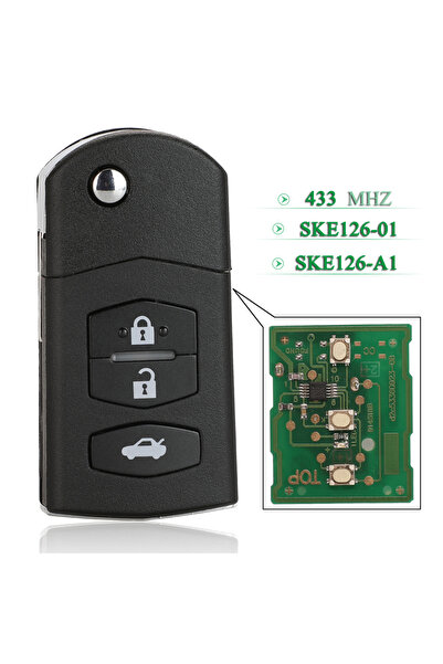 Choice jingyuqin SKE126-01/-A1 433 ميجا هرتز 3 أزرار مفتاح السيارة عن بعد لما...