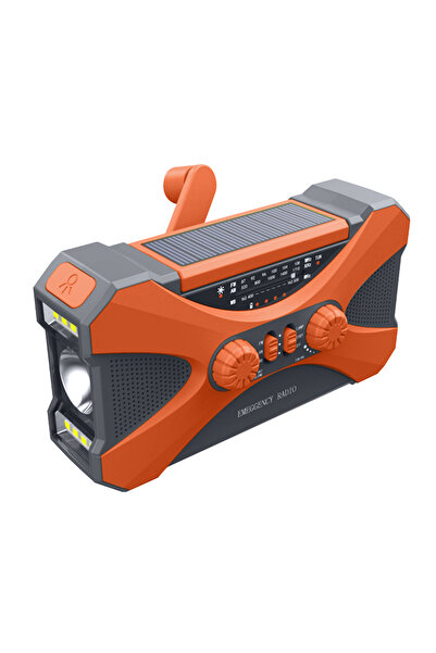 Choice Orange 10000mAh Multifunctional Radio Hand Crank Solar USB Charging FM AM WB NOAA Weather Radio Emer