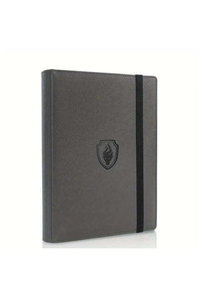 Choice1 GRAY 9 Pocket Card Binder, 360 Trading Card Holder Book, Premium PU C...