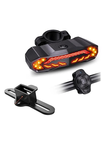 Choice B-Set Wireless Bicycle Alarm Rear Tail Light With Turn Signal IP65 Wat...