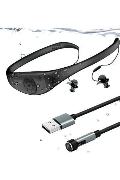 Choice مشغل MP3 مقاوم للماء من Tayogo W18 أسود اللون، مناسب للسباحة، مع سماعا...