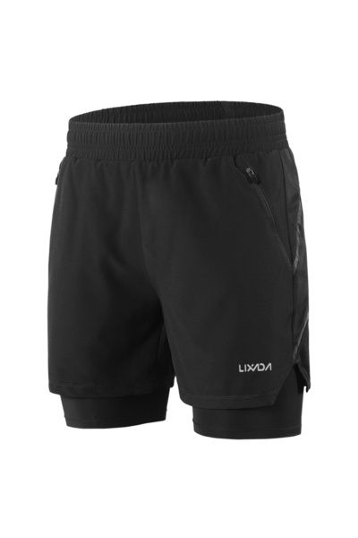 Choice XL black Lixada Men 2 in 1 Running Shorts Quick Drying Breathable Acti...