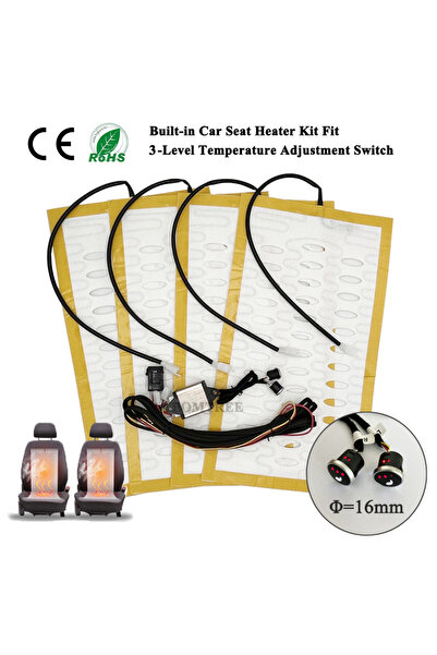 Choice طقم مقعدين، سخان مقعد سيارة مدمج عالمي، 12 فولت، وسادات تسخين سلكية من...