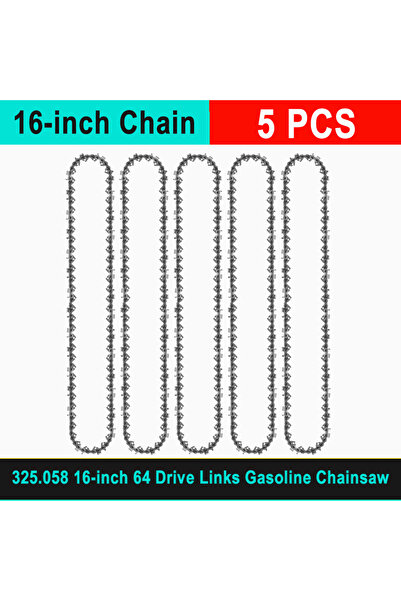 Choice3 5pcs 16-inch Chain 16-inch Gasoline Chain Saw 64DL 0.325" Pitch 0.058...