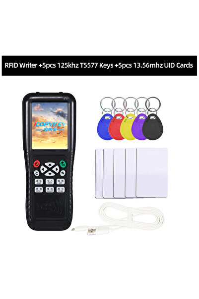 Choice قارئ/كاتب بطاقات ذكية بتقنية NFC وناسخ RFID بتردد 125 كيلوهرتز و13.56 ميجاهرتز، مفتاح 5T5577، بطاقة 5UID، مبرمج USB