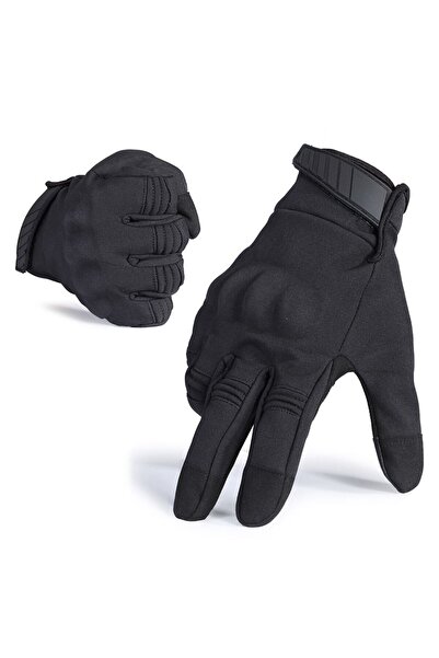 Choice S Black Tactical Gloves Touch Screen Full Finger Glove Hard Shell Flee...