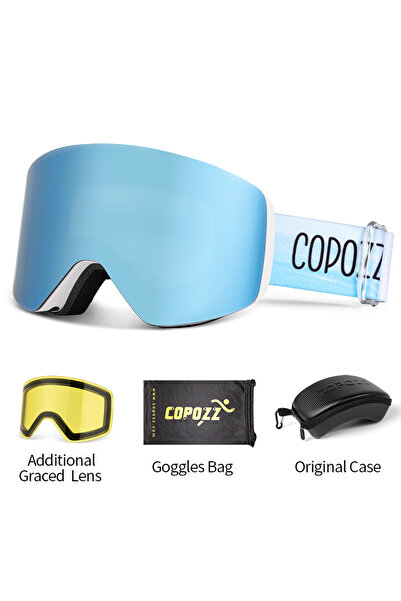 Choice طقم نظارات تزلج شتوية احترافية للرجال والنساء من COPOZZ، لون أزرق أورو...