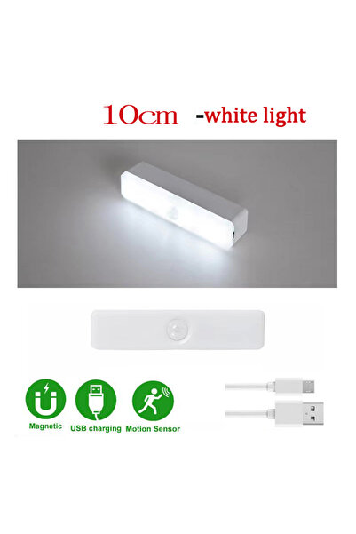 Choice A 10cm white LED Motion Sensor Under Cabinet Light USB Rechargeable LE...