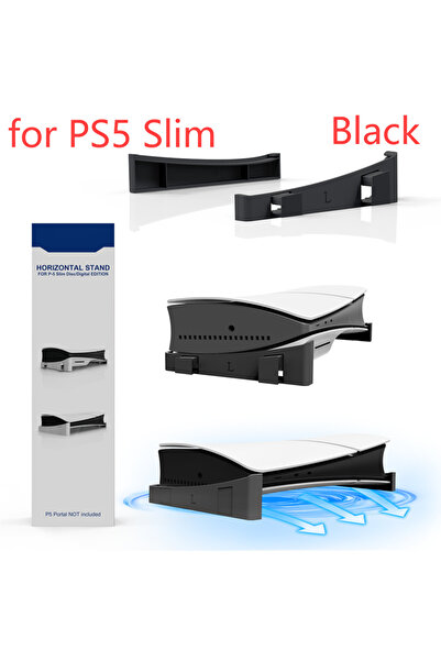 Choice حامل تخزين أفقي أسود لجهاز PS5 Slim، قطعتان/مجموعة، لجهاز PS5 إصدار مح...