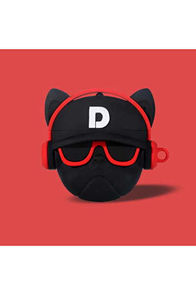 Choice جراب سماعات أذن بتصميم كلب بولدوغ ثلاثي الأبعاد لطيف لسماعات AirPods P...