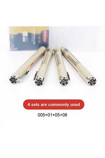 Choice 4Pcs set 12 Tip Pigment Liner Micron Ink Marker Pen for Manga Draw Sketching Needle Pen Hook Line Pe