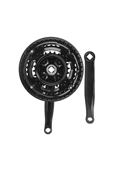 Choice black High Carbon Steel Crankset Crank 24-34-42T with Chains Cover for...