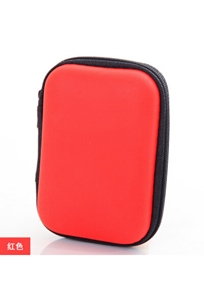 Choice حقيبة تخزين بطاقات محمولة بسبعة ألوان (أحمر)، مكعب لتنظيم كابلات البيا...