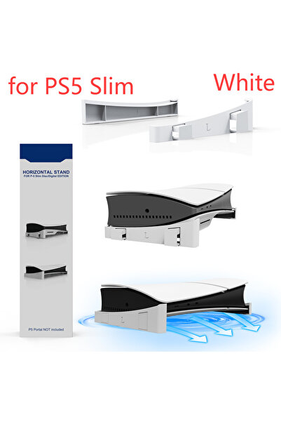 Choice for PS5 Slim White 2pcs/set Horizontal Storage Stand for PS 5 PS5 Digi...