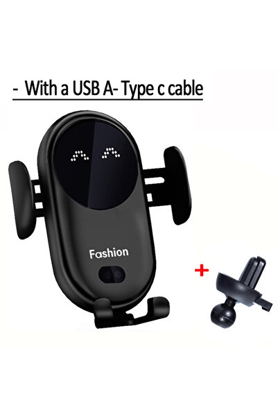 Vikefon شاحن لاسلكي قياسي بقوة 30 واط، حامل سيارة، يُثبت على فتحة التهوية، حا...