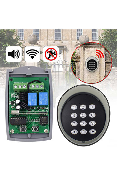 Choice Universal Metal Wireless Keypad Gate Opener Keypad Rolling Code 433mhz Keypad With 12V/24V 2 Chan...