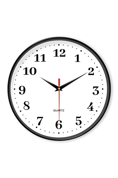 Choice 8 inch Black An 8-inch silent wall clock, modern white wall clock with simple design, battery operat