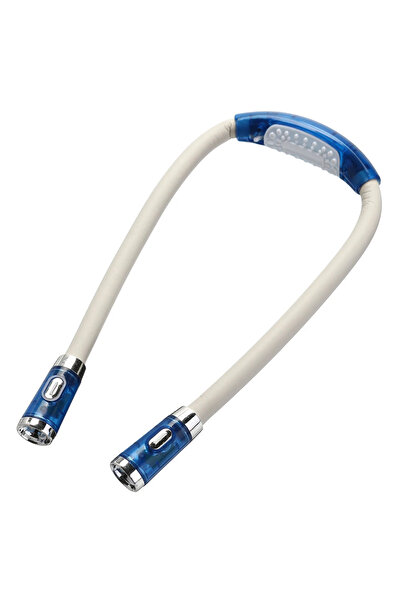 MOJOYCE Blue ABS LED Flexible Handsfree Hug Neck Reading Book Light Lamp Torc...