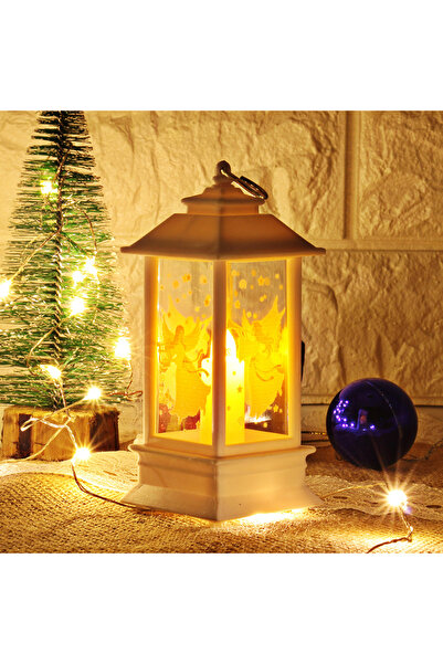 Choice مصباح ملاك أبيض جديد لعيد الميلاد، مصباح طاولة شموع، مصباح ليلي صغير، زينة رجل ثلج لكبار السن لعيد الميلاد