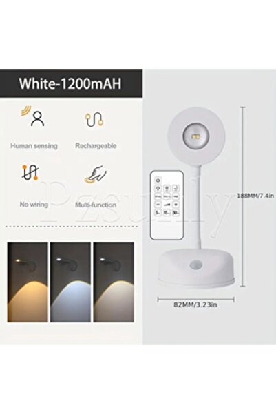 Choice 3colors in one lamp White-Remote control Spotlights USB Rechargeable I...