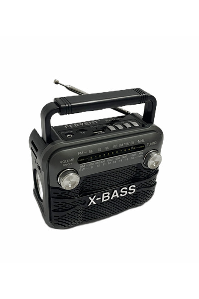 Choice grey Portable compact FM radio, output 3W FM/AM/SW1-6/USB/TF/BT playback, multi-band household flash
