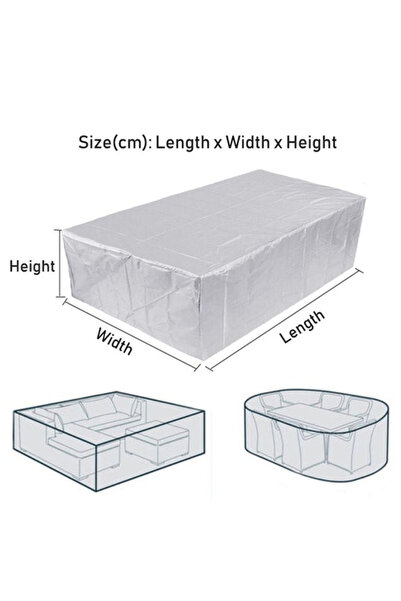 Choice غطاء حماية فضي اللون للحديقة والفناء، مقاس 68، بأبعاد 210×110×70 سم، م...